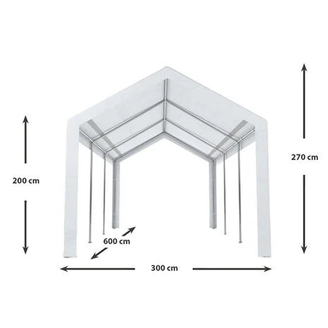Partytent 3x6 meter wit