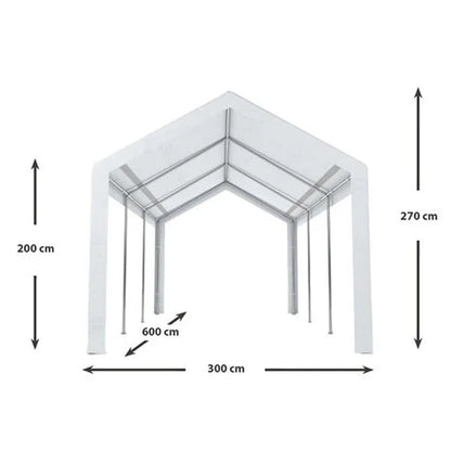 Partytent 3x6 meter wit